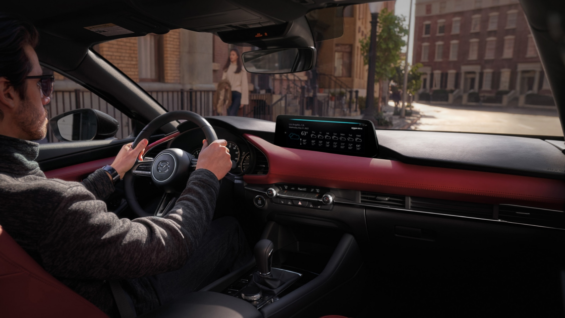 Driving a 2026 Mazda3 Hatchback front row